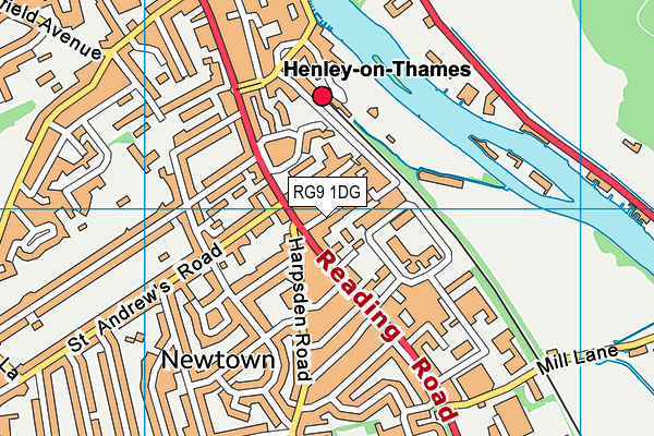 RG9 1DG map - OS VectorMap District (Ordnance Survey)