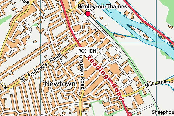 RG9 1DN map - OS VectorMap District (Ordnance Survey)