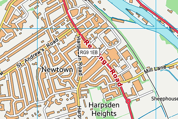 RG9 1EB map - OS VectorMap District (Ordnance Survey)