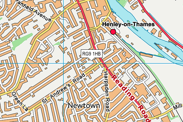 RG9 1HB map - OS VectorMap District (Ordnance Survey)