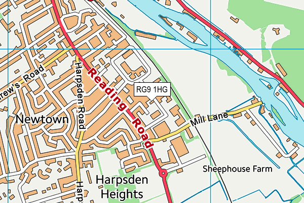 RG9 1HG map - OS VectorMap District (Ordnance Survey)