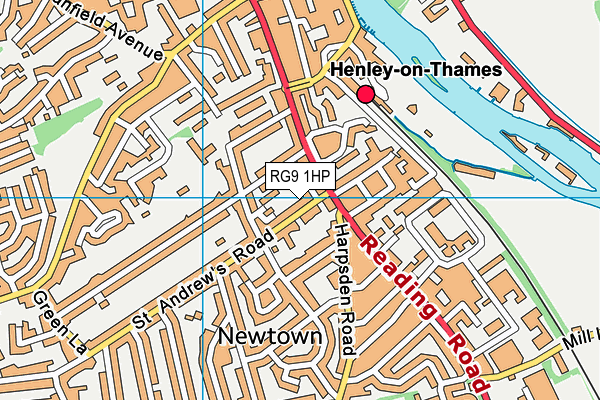 RG9 1HP map - OS VectorMap District (Ordnance Survey)