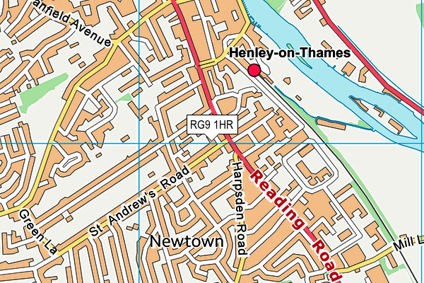 RG9 1HR map - OS VectorMap District (Ordnance Survey)