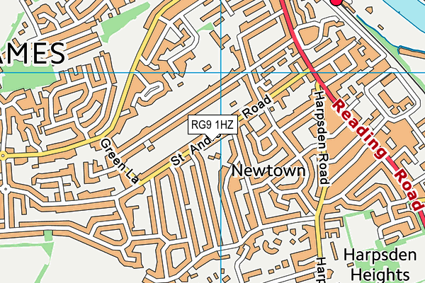 RG9 1HZ map - OS VectorMap District (Ordnance Survey)