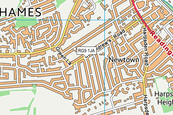 RG9 1JA map - OS VectorMap District (Ordnance Survey)