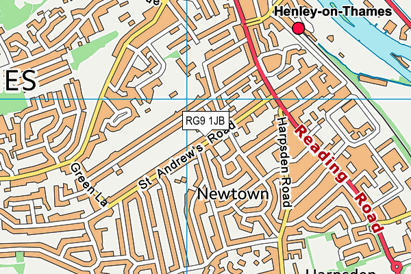 RG9 1JB map - OS VectorMap District (Ordnance Survey)