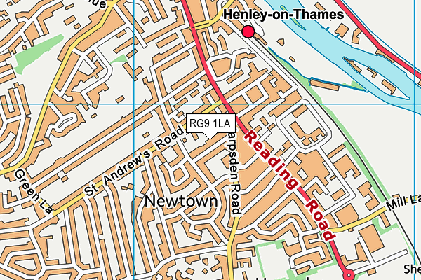 RG9 1LA map - OS VectorMap District (Ordnance Survey)