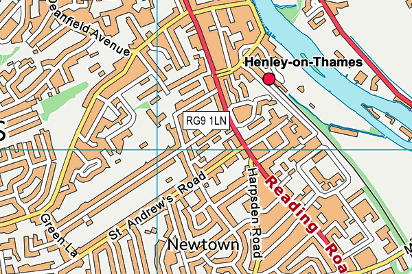 RG9 1LN map - OS VectorMap District (Ordnance Survey)