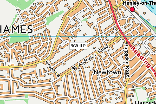 RG9 1LP map - OS VectorMap District (Ordnance Survey)