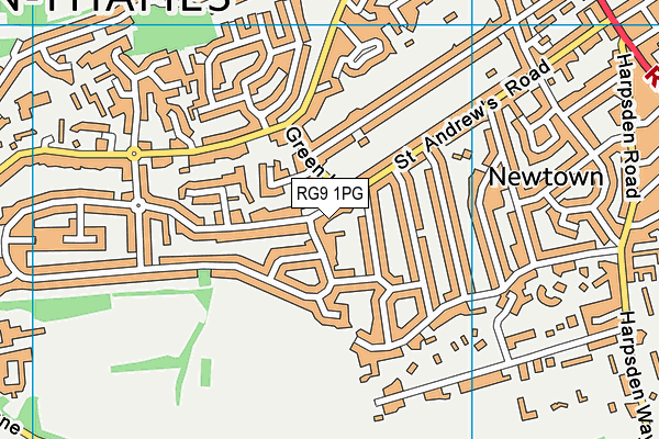 RG9 1PG map - OS VectorMap District (Ordnance Survey)