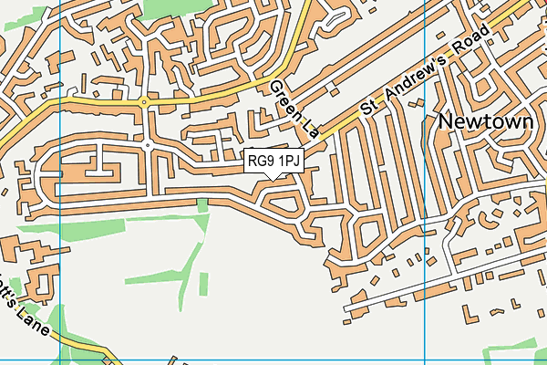 RG9 1PJ map - OS VectorMap District (Ordnance Survey)