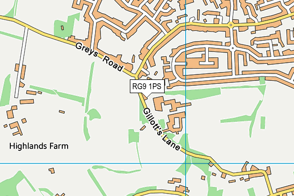 Gillotts School map (RG9 1PS) - OS VectorMap District (Ordnance Survey)