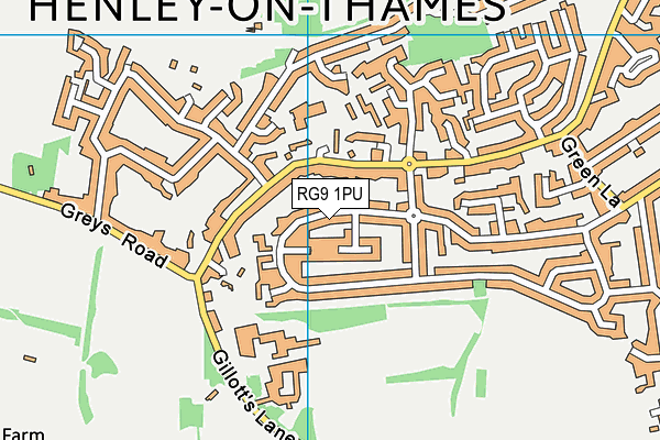 RG9 1PU map - OS VectorMap District (Ordnance Survey)