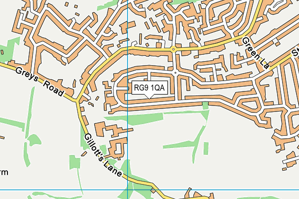RG9 1QA map - OS VectorMap District (Ordnance Survey)
