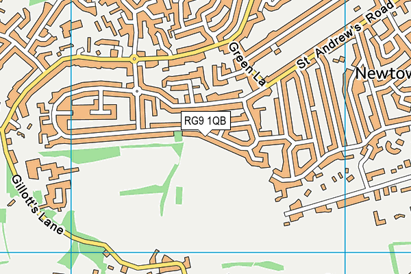 RG9 1QB map - OS VectorMap District (Ordnance Survey)