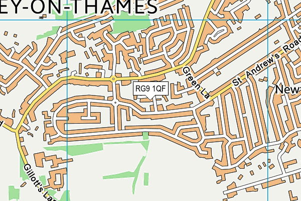 RG9 1QF map - OS VectorMap District (Ordnance Survey)