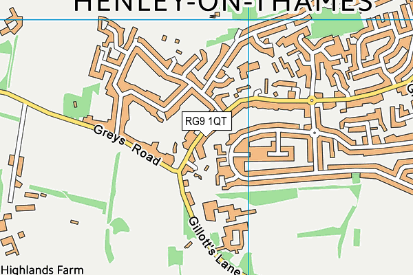 RG9 1QT map - OS VectorMap District (Ordnance Survey)