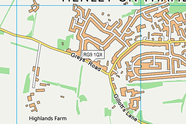 RG9 1QX map - OS VectorMap District (Ordnance Survey)
