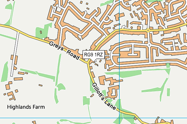 RG9 1RZ map - OS VectorMap District (Ordnance Survey)