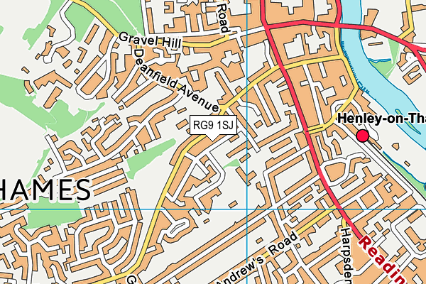 RG9 1SJ map - OS VectorMap District (Ordnance Survey)