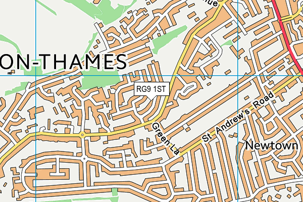 RG9 1ST map - OS VectorMap District (Ordnance Survey)