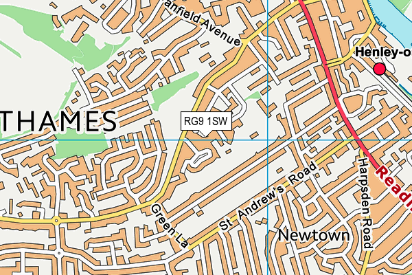 RG9 1SW map - OS VectorMap District (Ordnance Survey)
