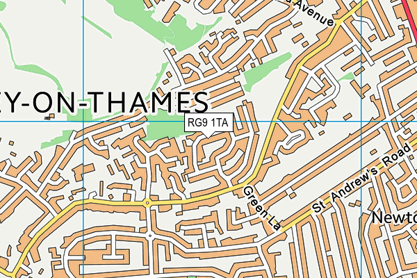 RG9 1TA map - OS VectorMap District (Ordnance Survey)