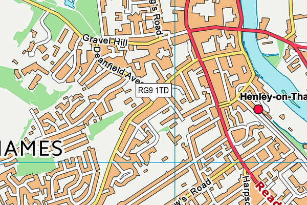 RG9 1TD map - OS VectorMap District (Ordnance Survey)