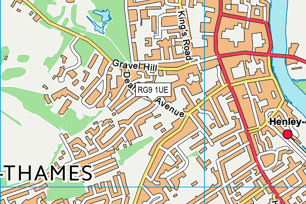 RG9 1UE map - OS VectorMap District (Ordnance Survey)