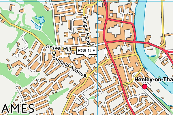 RG9 1UF map - OS VectorMap District (Ordnance Survey)