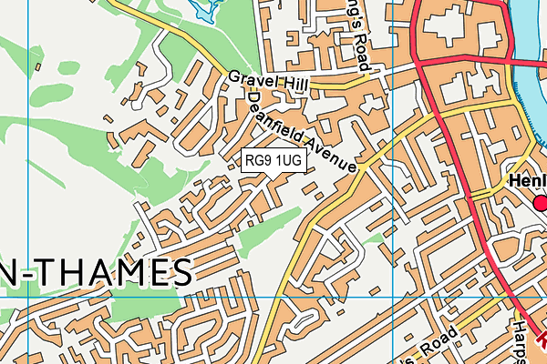 RG9 1UG map - OS VectorMap District (Ordnance Survey)