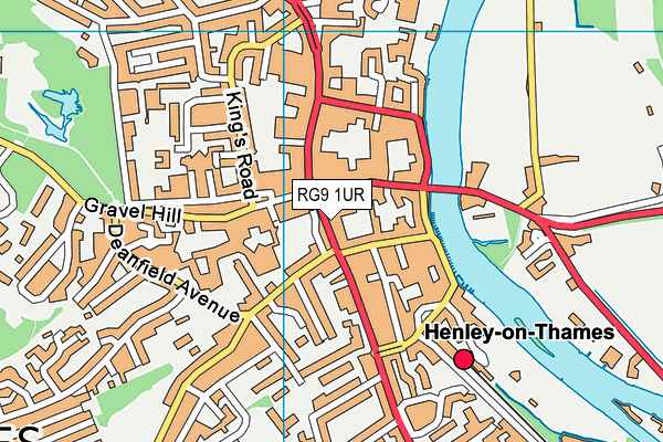 RG9 1UR map - OS VectorMap District (Ordnance Survey)