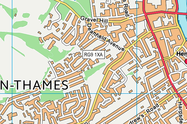 RG9 1XA map - OS VectorMap District (Ordnance Survey)