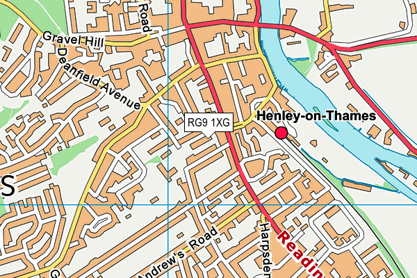 RG9 1XG map - OS VectorMap District (Ordnance Survey)