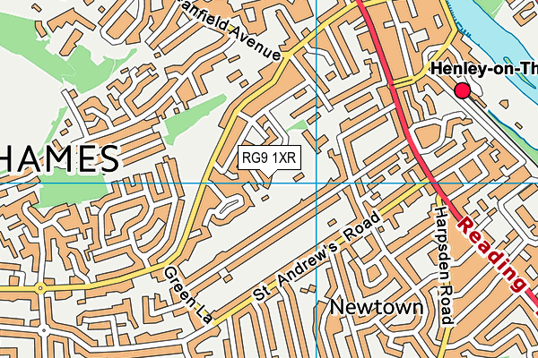 RG9 1XR map - OS VectorMap District (Ordnance Survey)