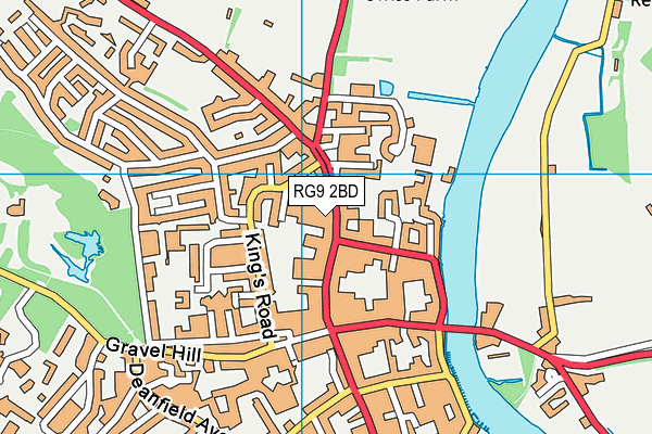 RG9 2BD map - OS VectorMap District (Ordnance Survey)