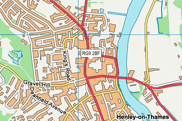 RG9 2BF map - OS VectorMap District (Ordnance Survey)