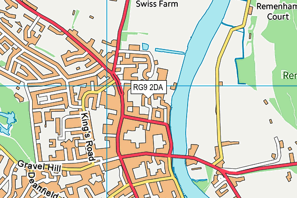 RG9 2DA map - OS VectorMap District (Ordnance Survey)