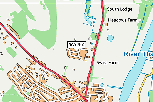 RG9 2HX map - OS VectorMap District (Ordnance Survey)