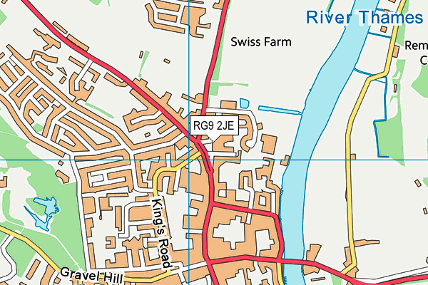 RG9 2JE map - OS VectorMap District (Ordnance Survey)