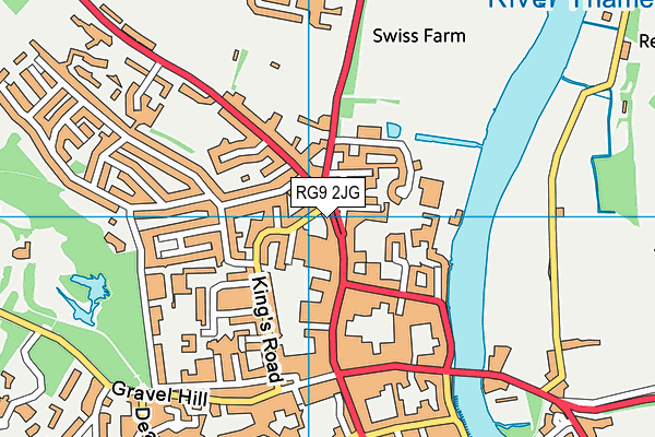 RG9 2JG map - OS VectorMap District (Ordnance Survey)