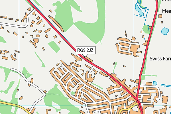 RG9 2JZ map - OS VectorMap District (Ordnance Survey)