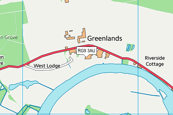 RG9 3AU map - OS VectorMap District (Ordnance Survey)