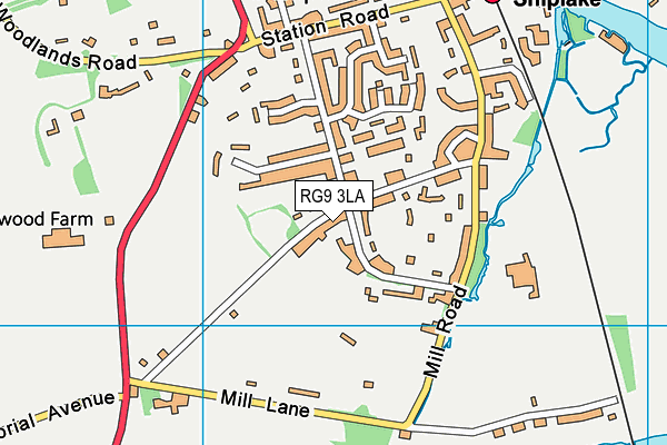 RG9 3LA map - OS VectorMap District (Ordnance Survey)