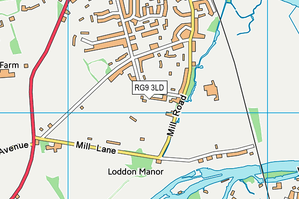 RG9 3LD map - OS VectorMap District (Ordnance Survey)
