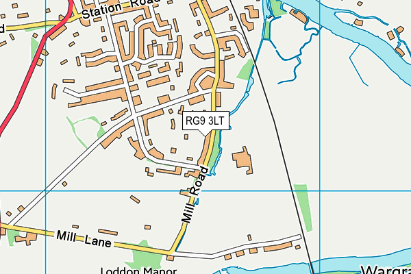 RG9 3LT map - OS VectorMap District (Ordnance Survey)