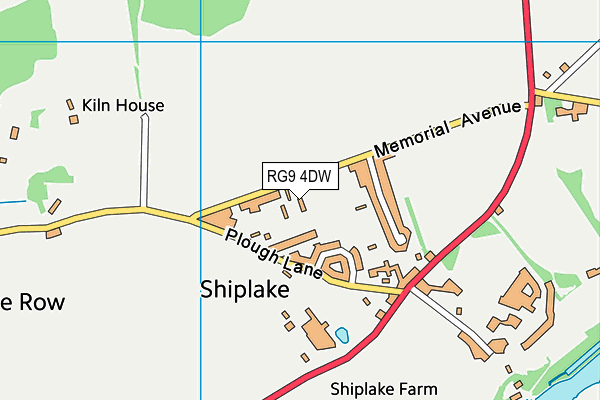 Shiplake Memorial Ground map (RG9 4DW) - OS VectorMap District (Ordnance Survey)