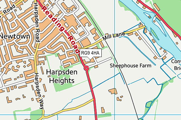 Jubilee Park Henley  map (RG9 4HA) - OS VectorMap District (Ordnance Survey)