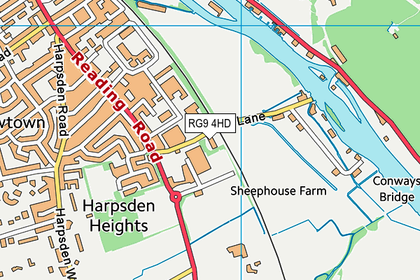 RG9 4HD map - OS VectorMap District (Ordnance Survey)