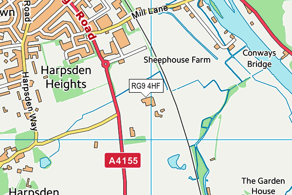 RG9 4HF map - OS VectorMap District (Ordnance Survey)